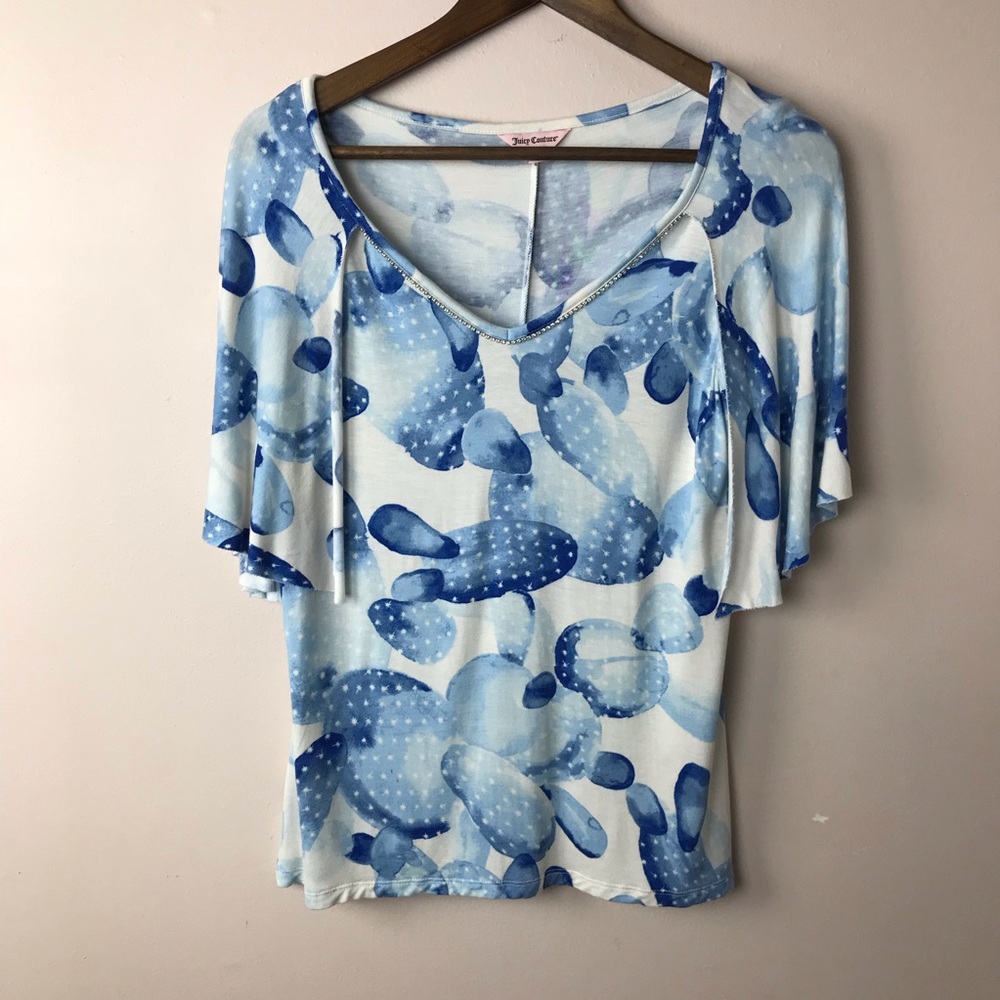 Juicy Couture Sleeveless Blouse with Attached Cape Size Large